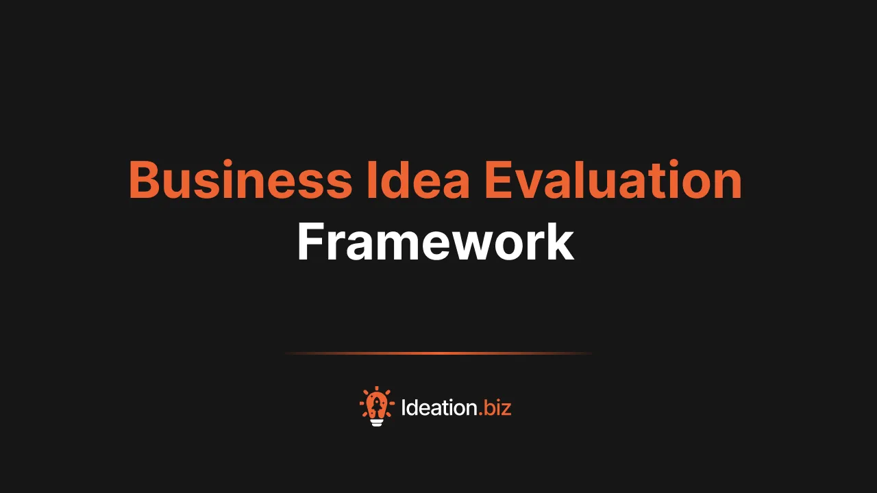 Business Idea Evaluation Framework: 7 Factors to Score Your Idea